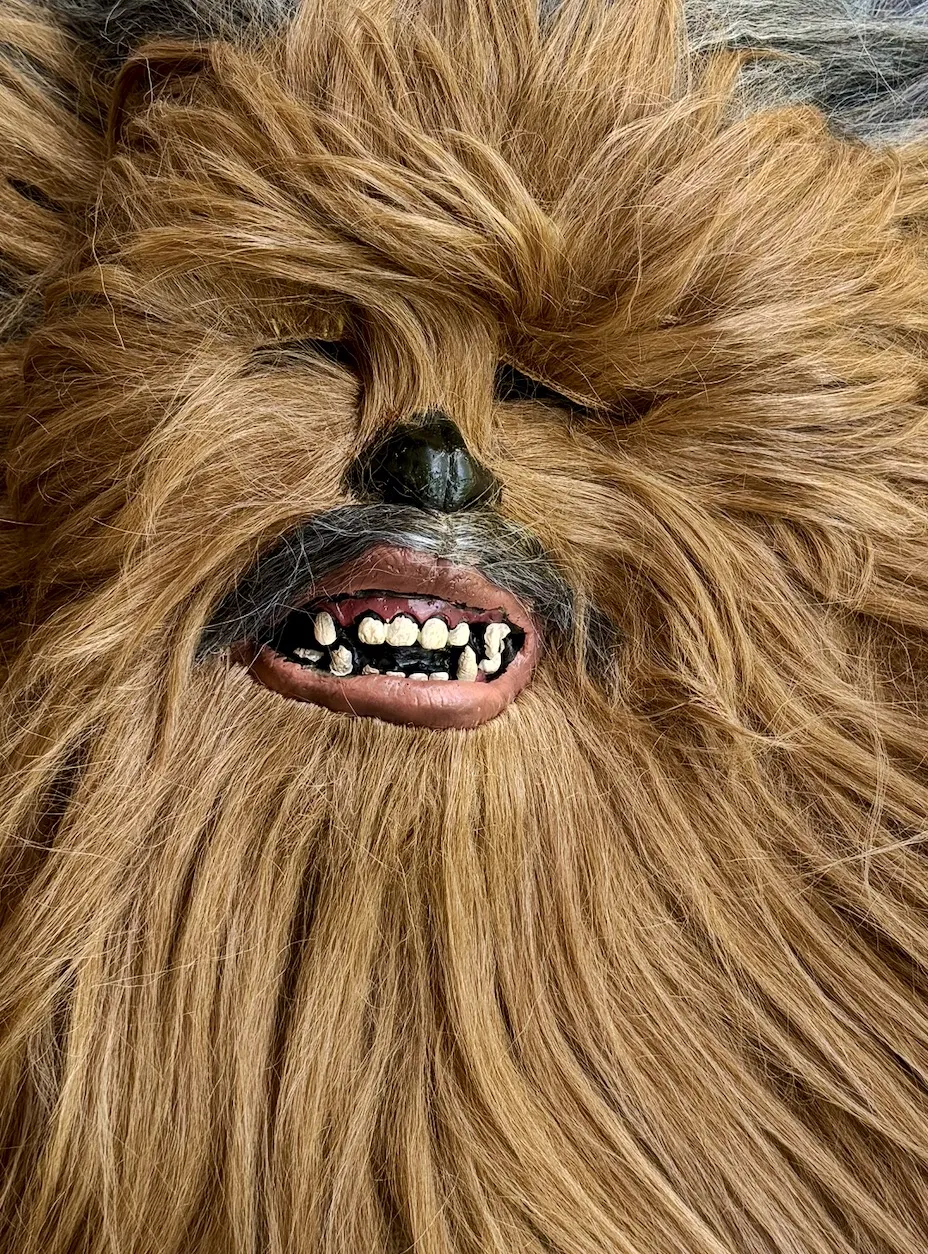 Chewbacca-Maske aus Latex mit Fell, Nahaufnahme